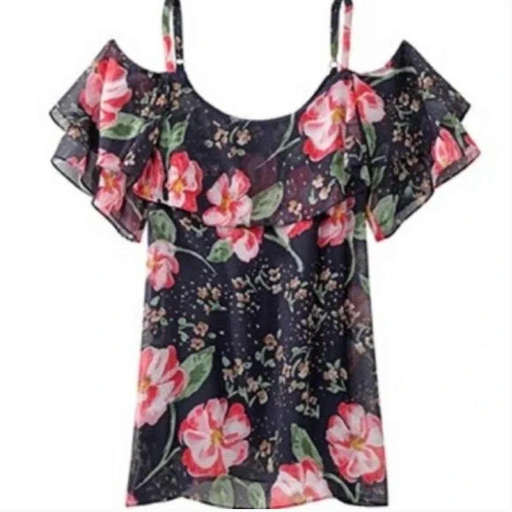 CAbi Fairy Tale Floral Ruffle Top #5220